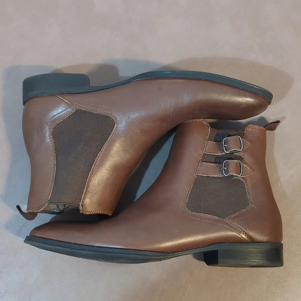 Alfani Rory Boots Double Buckle Brown Men Size  7.5 M